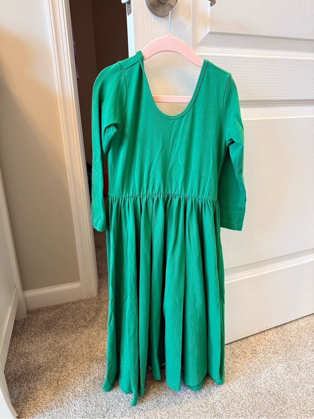 Alice + Ames Girls' Emerald Green Long-Sleeve Twirl Dress